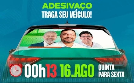Fábio Novo realiza adesivaço na madrugada de sexta (16) para impulsionar campanha