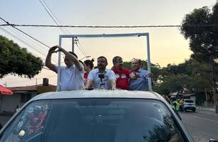 Fábio Novo realiza grande carreata em Teresina com apoio de várias lideranças (Foto: James/Conecta Piauí)