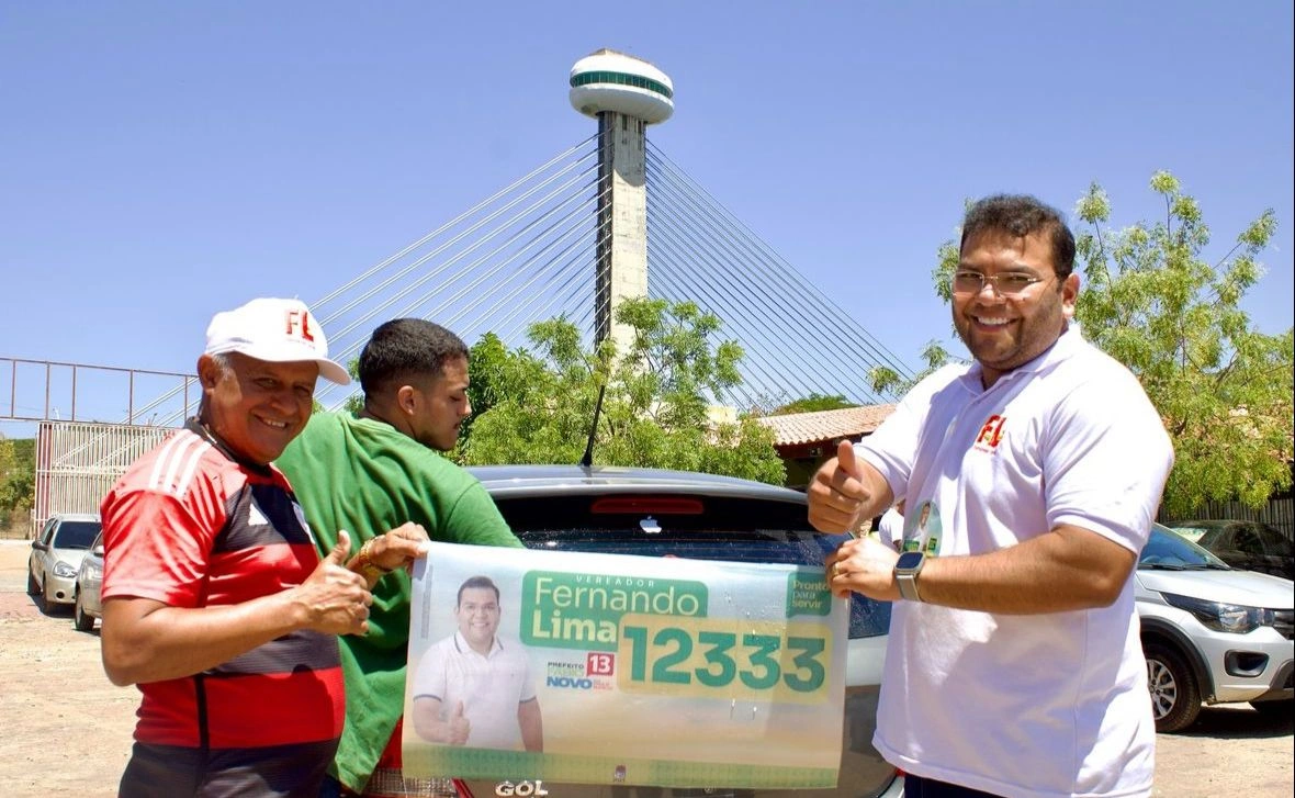 Fernando Lima dá a largada na campanha e reúne mais de 400 veículos em adesivaço