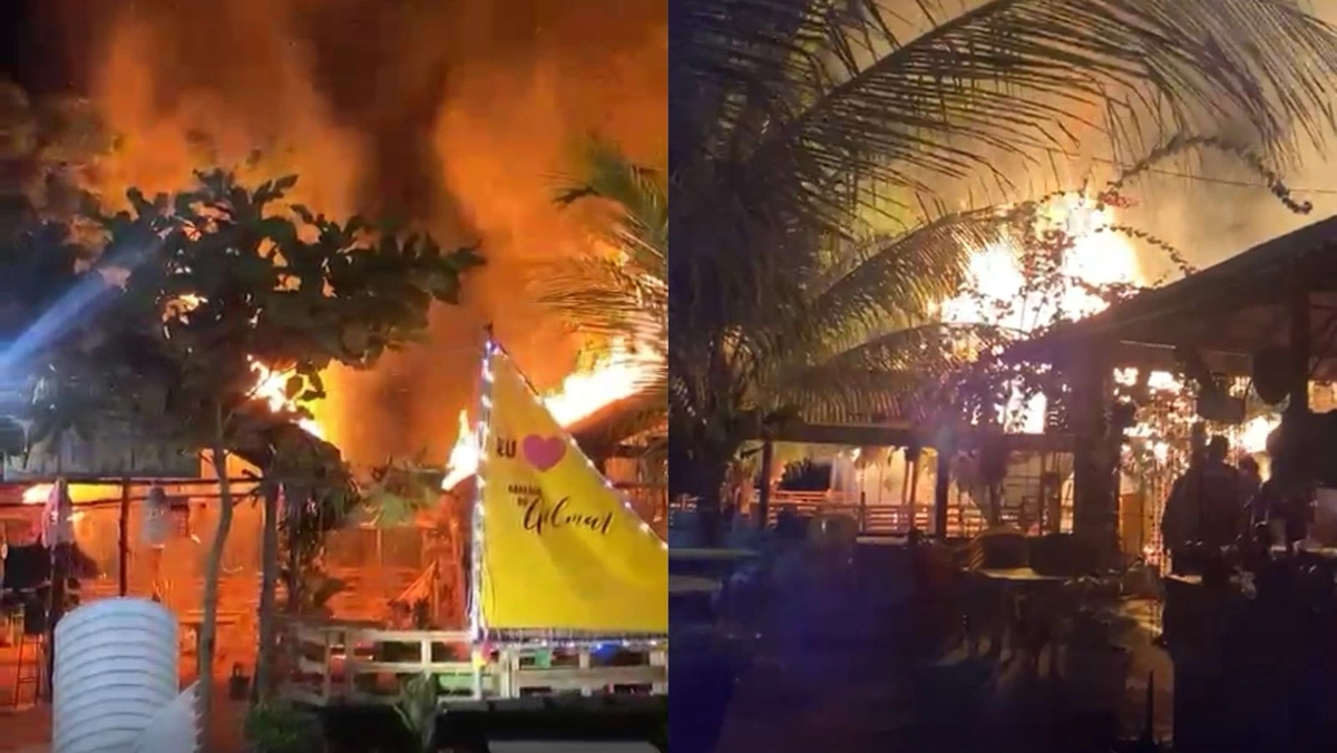 Incêndio de grandes proporções destrói barraca na zona Sudeste de Teresina