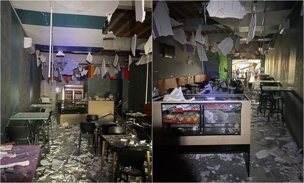 Lanchonete explode e deixa três feridos