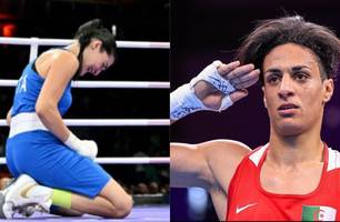 Lutadora abandona combate contra boxeadora 'intersexo' (Foto: Reprodução/X)