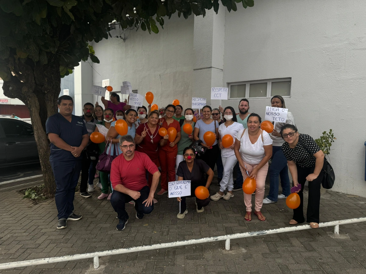 Manifestação no hospital do Hapvida
