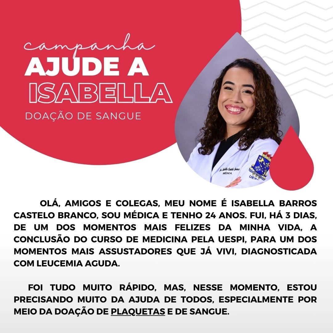 Médica recém formada faz campanha de doação de sangue após diagnóstico de câncer