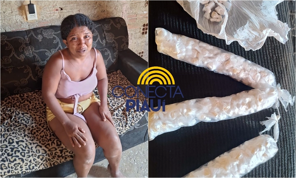 Mulher é presa com três sacolas de drogas em Teresina