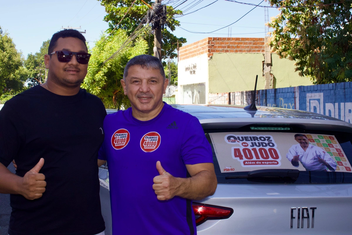Queiroz do Judô inicia campanha com mais de 50 veículos em adesivaço em Teresina