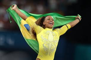 Rebeca Andrade é medalha de prata na ginástica artística individual (Foto: Time Brasil/COB)