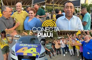 Sílvio Mendes realiza adesivaço no estacionamento da Ponte Estaiada em Teresina (Foto: James/Conecta Piauí)