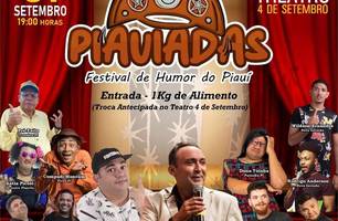 Theatro 4 de Setembro recebe o festival de humor “Piauiadas” no domingo (01/09) (Foto: Divulgação)