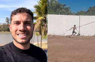 Thiago Braz fala ao Conecta Piauí sobre Moisés, futuro do atletismo piauiense (Foto: Pedro Melo/Conecta Piauí)