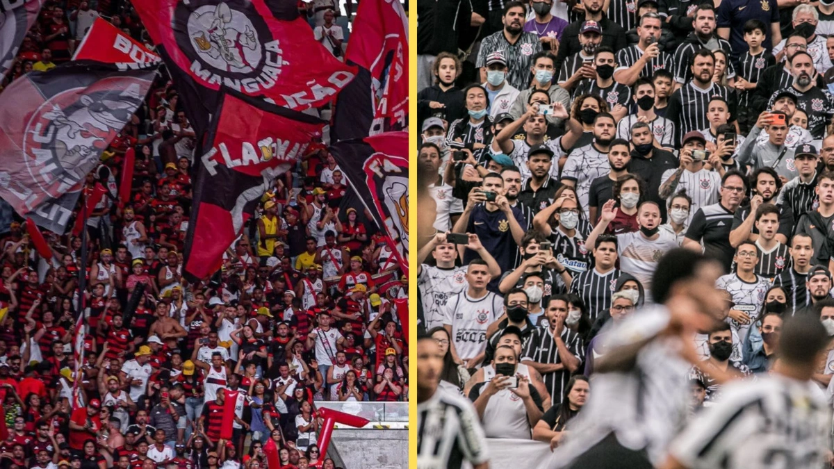Torcidas do Flamengo e Corinthians