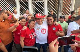 Amarante: Clemilton Queiroz faz grande caminhada ao lado de Rafael Fonteles (Foto: James Rodrigues/Conecta Piauí)
