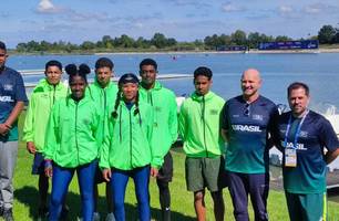Atletas brasileiros estão na Hungria para Olympic Hopes 2024 (Foto: Canoagem Brasileira)