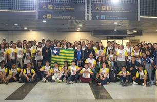 Delegação piauiense embarca para os Jogos Escolares Brasileiros 2024 em Recife (Foto: Reprodução)