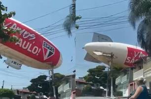 Dirigível do São Paulo (Foto: Reprodução/Redes Sociais)