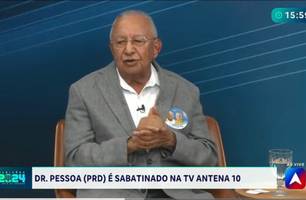Dr. Pessoa participa de sabatina (Foto: Reprodução)