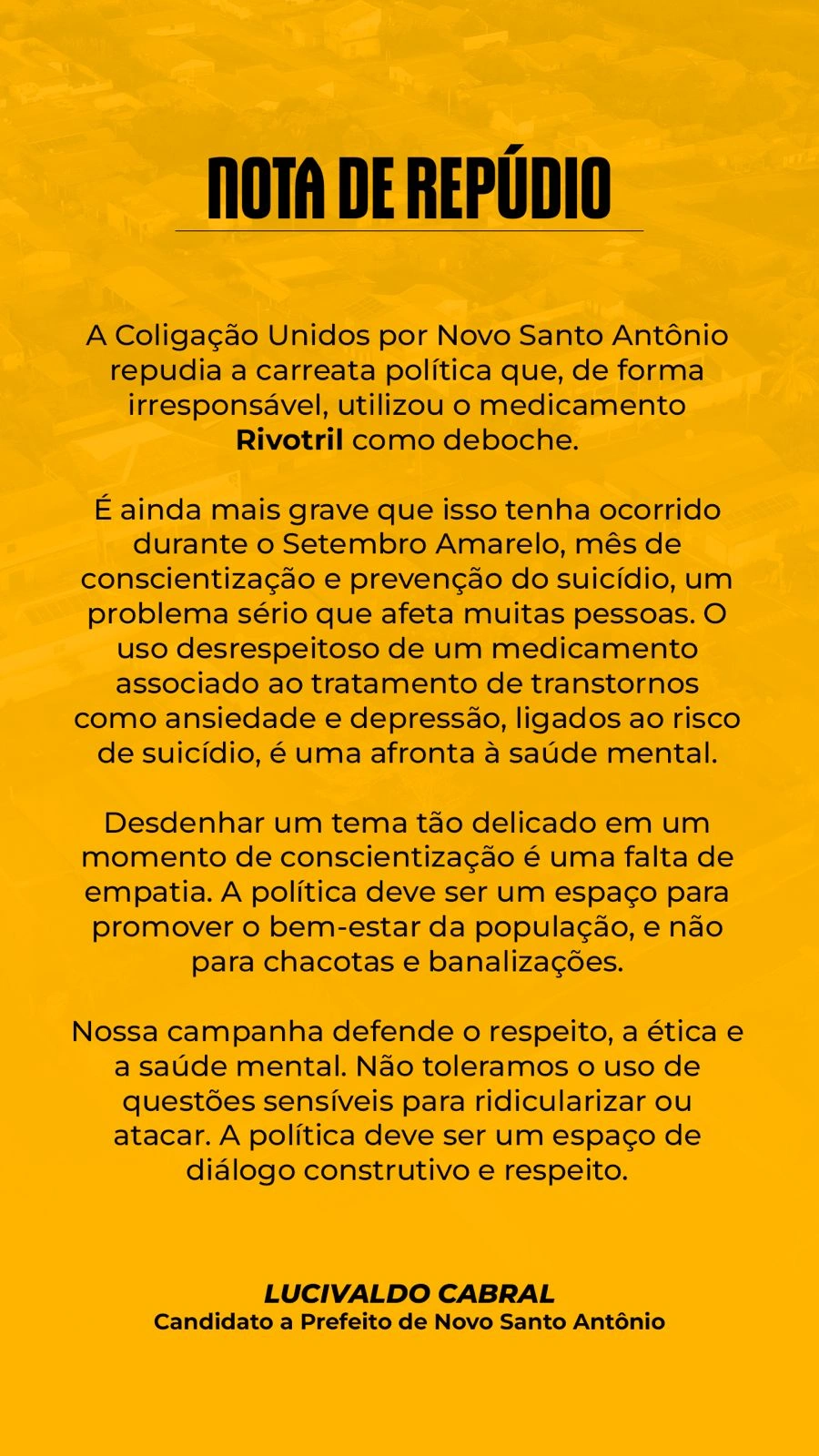 Nota da Coligação Unidos por Novo Santo Antônio