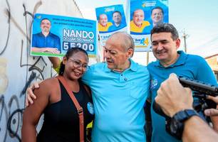 Silvio Mendes realiza caminhada no bairro Planalto Uruguai em Teresina (Foto: Reprodução)