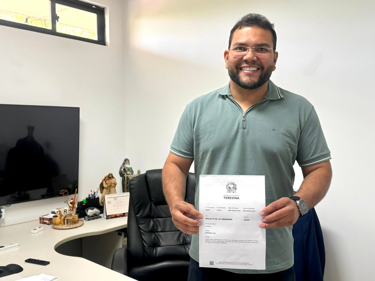 Fernando Lima protocola PL para garantir mais acessibilidade às PcDs em Teresina