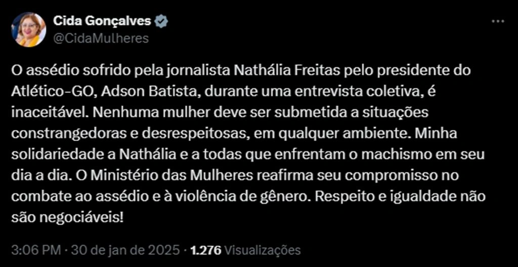 Ministra afirma que a atitude é “inaceitável”