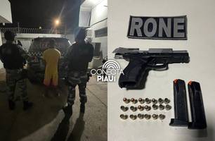 Polícia apreende menor de idade armado após tentativa de fuga em Teresina (Foto: Reprodução)