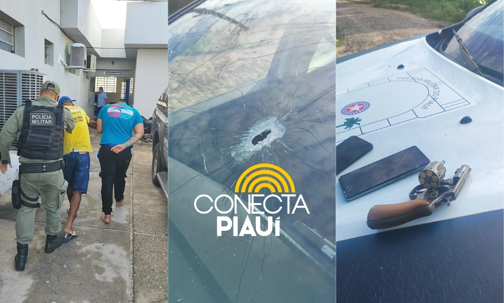 Policiais atiram de dentro da viatura em perseguição e prendem dupla em Teresina