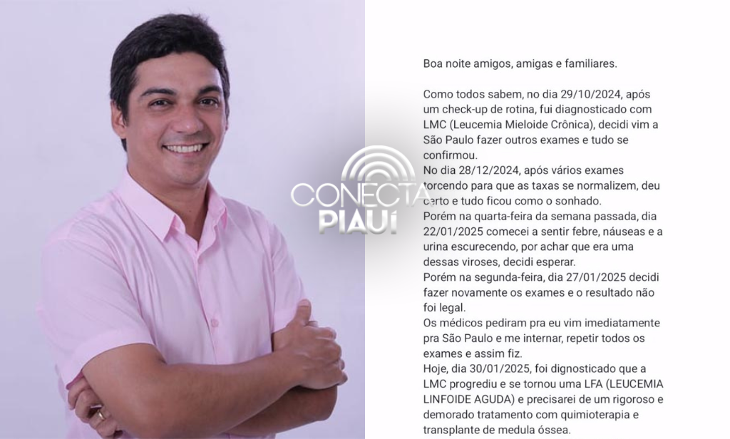 Prefeito de Angical é internado após progressão de leucemia