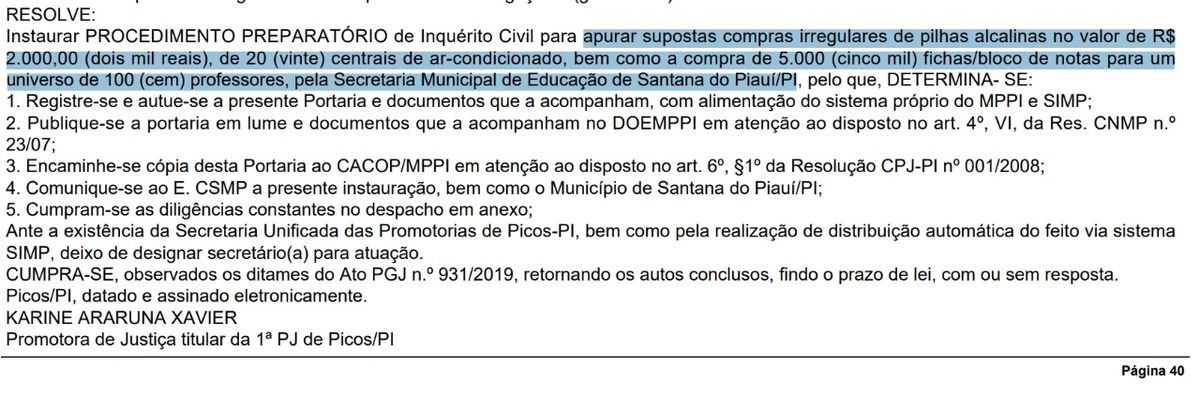 Prefeitura comprou 5 mil blocos de notas