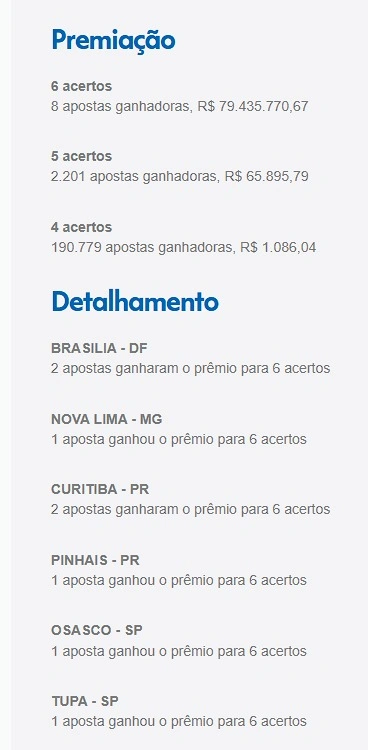 Apostas ganhadoras