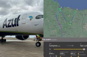 Avião da Azul em emergência por baixo combustível faz pouso forçado em Parnaíba (Foto: Reprodução)