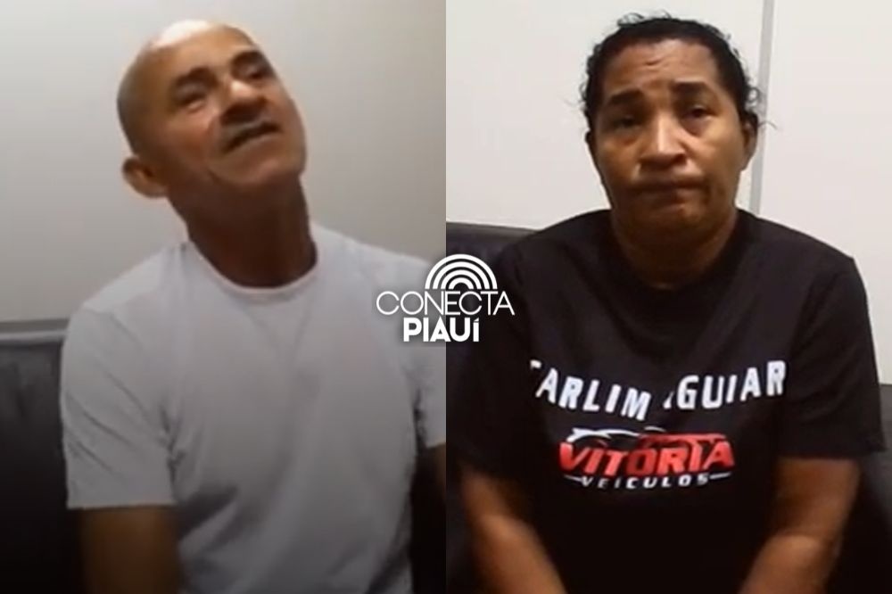 Francisco de Assis (padrasto) e Maria dos Aflitos (mãe e avó das vítimas)
