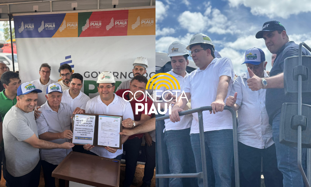 Governador assina ordens de serviço e inaugura obras em Caridade do Piauí