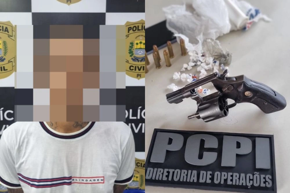 Homem com arma e drogas é preso em flagrante na zona Leste de Teresina
