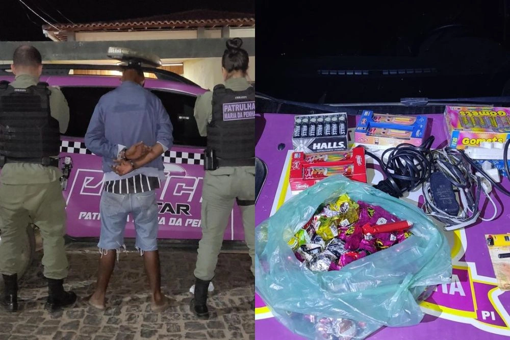 Homem é preso após furtar chocolates e jujubas de lanchonete em Paulistana