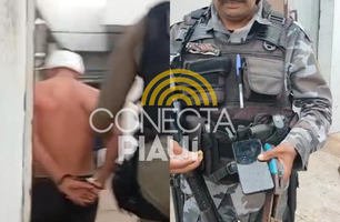 Indivíduos são presos suspeitos de cobrarem pedágio na zona Sul de Teresina (Foto: Conecta Piauí)