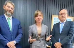Ivanária Sampaio visita o Presidente do TJ-PI Dr. Sebastião Ribeiro (Foto: Reprodução)