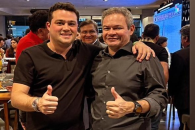 Leandro Bello e prefeito Rafael em Brasília; busca por recursos para a saúde