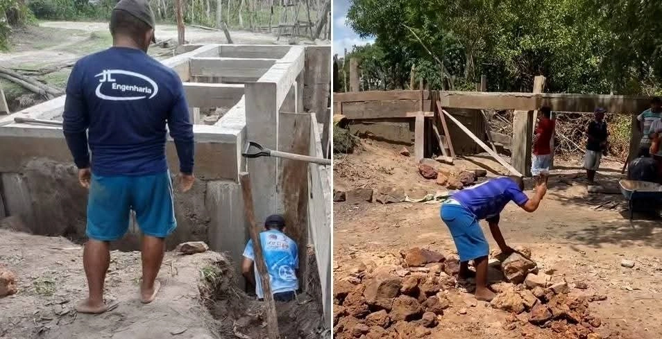 Moradores arrecadam R$ 12 mil e constroem ponte de concreto entre Barras e Batalha