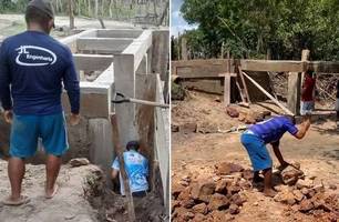 Moradores arrecadam R$ 12 mil e constroem ponte de concreto entre Barras e Batalha (Foto: Reprodução)