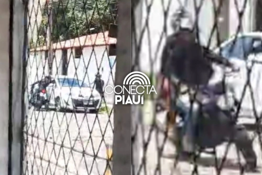 Mulher flagra dupla de criminosos roubando motorista de carro em Teresina