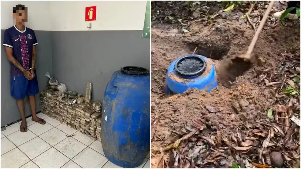 Polícia encontra em quintal de suspeito 200 kg de maconha em São Luís