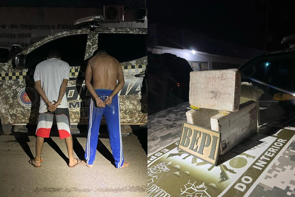 Polícia prende dupla suspeita de tráfico e apreende R$ 400 mil em drogas em Picos