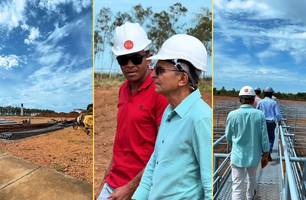 Prefeito Agamenon Franco visita obras do Frigorífico Piauhy de Ribeiro Gonçalves (Foto: Reprodução/Redes Sociais)