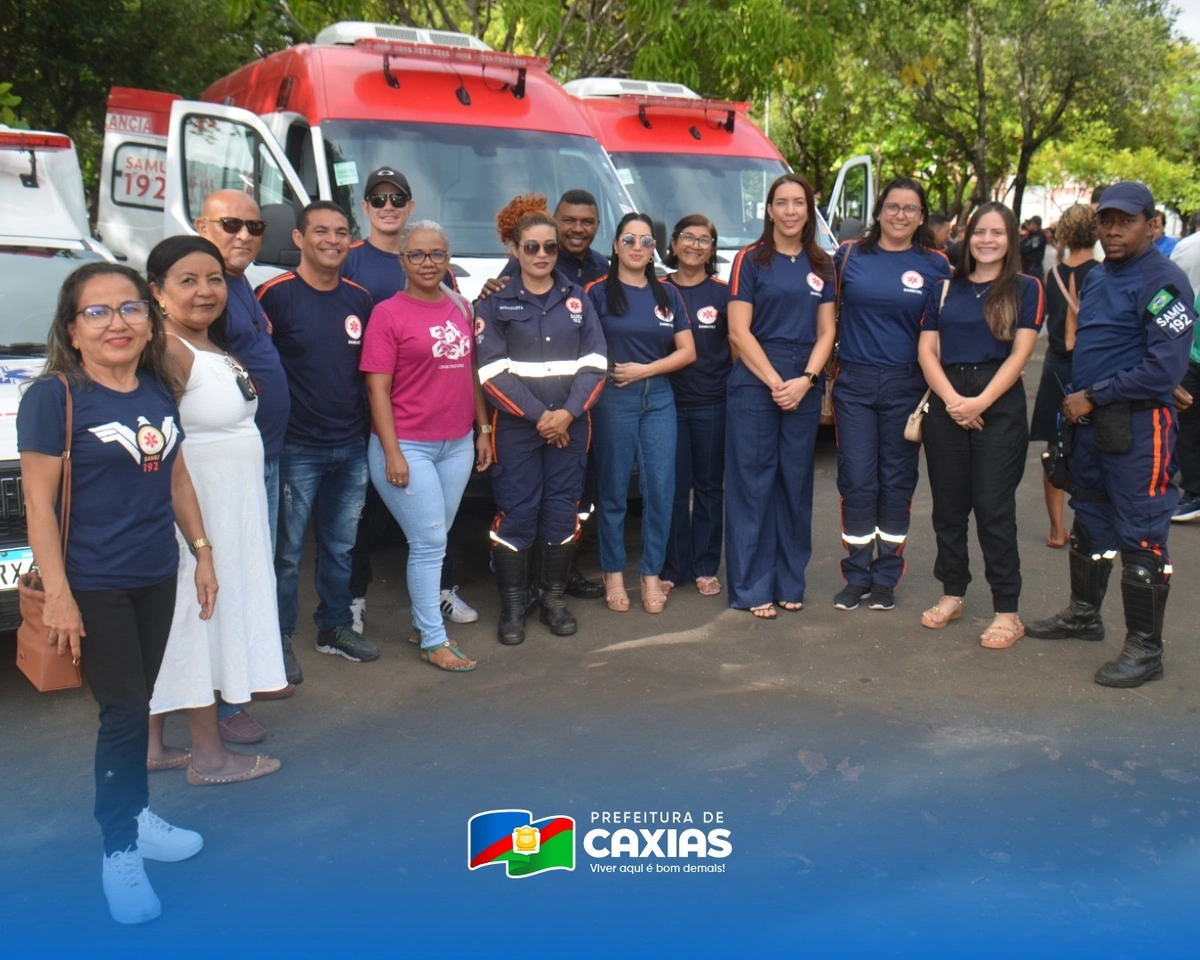 Prefeitura de Caxias entrega viaturas à Guarda Municipal e à Secretaria de Saúde.