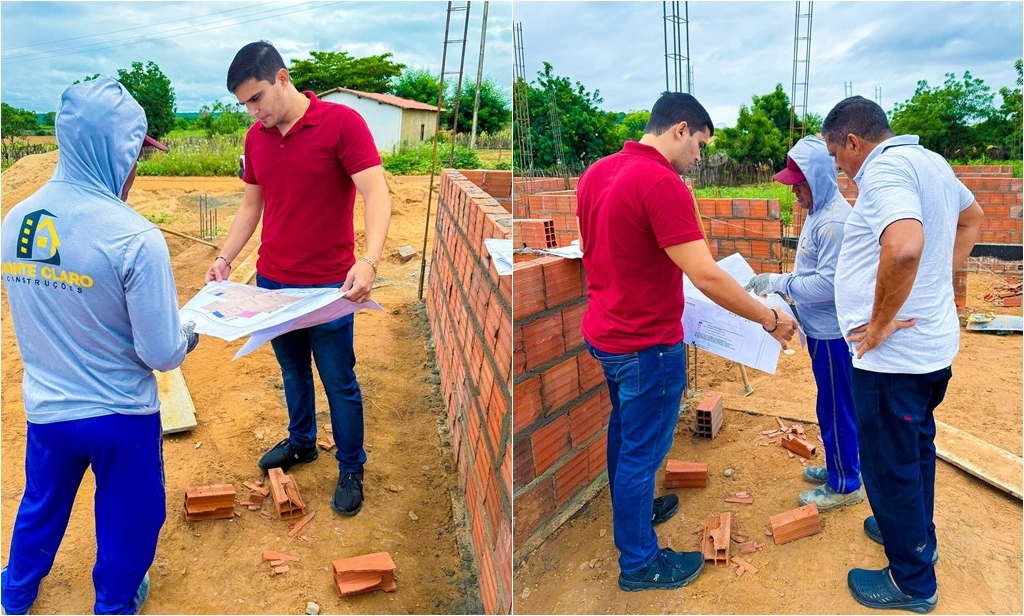 Selindinho acompanha construção da UBS na localidade Oitis ao lado de lideranças
