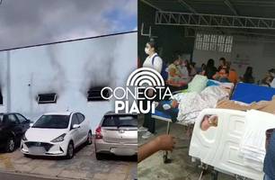 UPA do Satélite sofre princípio de incêndio e pacientes são levados para fora (Foto: Reprodução/Redes Sociais)