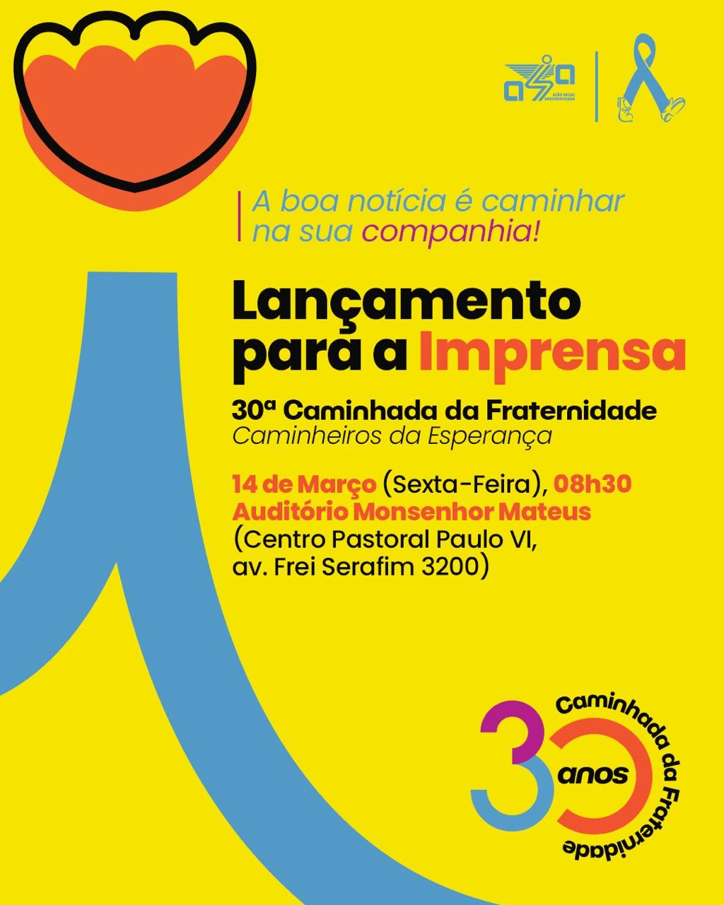 30ª Caminhada da Fraternidade será lançada nesta sexta-feira (14) em Teresina