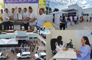 Em Tamboril, governador vistoria Saúde Digital e autoriza recuperação da PI-264 (Foto: Conecta Piauí)