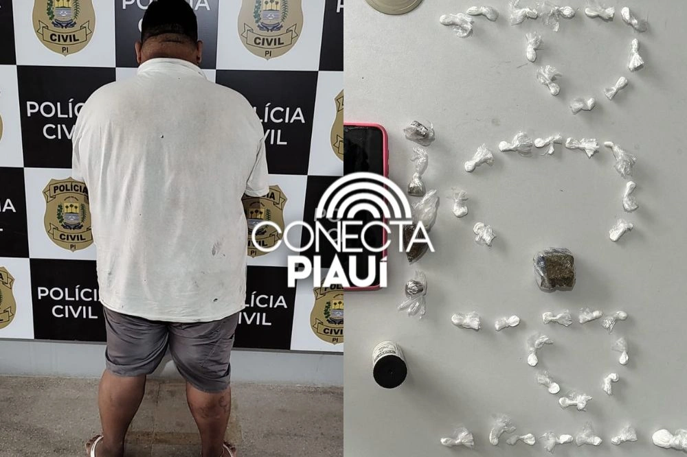 Homem é preso com grande quantidade de drogas em Nossa Senhora de Nazaré