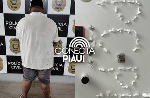 Homem é preso com grande quantidade de drogas em Nossa Senhora de Nazaré (Foto: Reprodução)